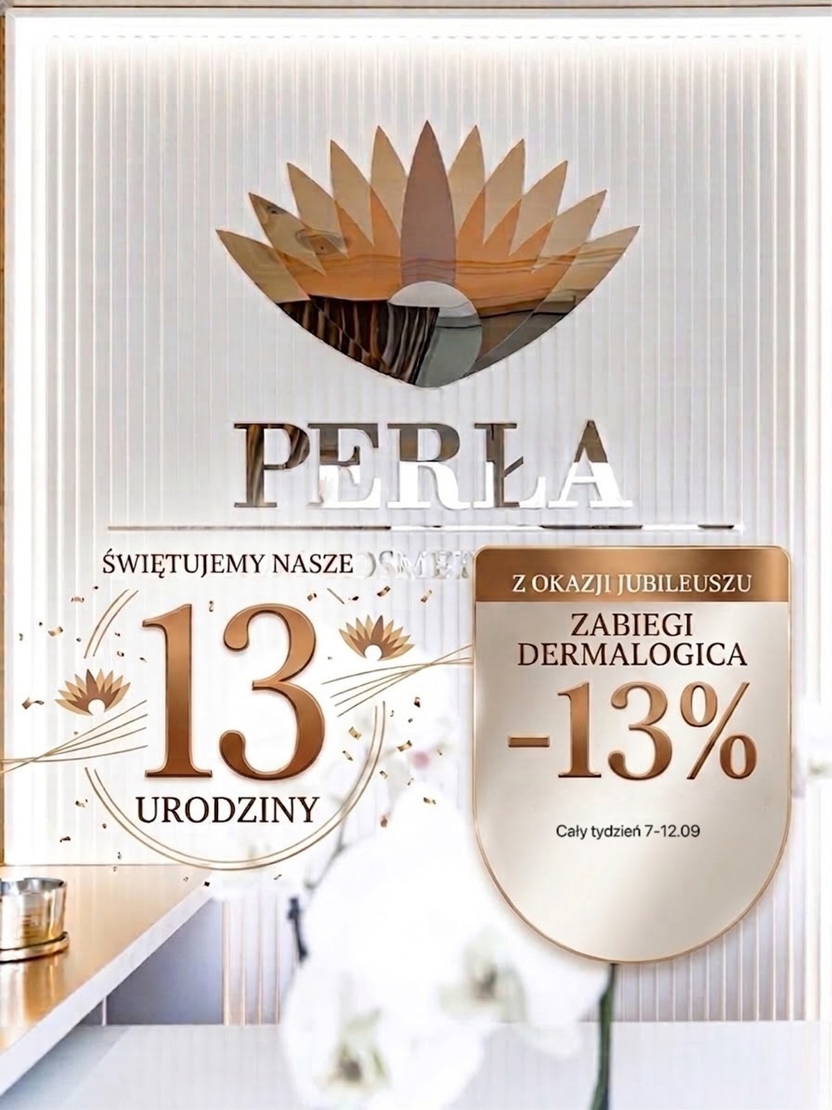 Trzynastka wcale nie musi być pechowa – dla nas to najszczęśliwszy numerek pod słońcem! 🎈🎉🥳Nasz gabinet obchodzi swoje 13. urodziny! Z tej okazji zdejmujemy z trzynastki wszelkie uroki i zamieniamy ją w czystą magię dla Twojej skóry. Przez te wszystkie lata udowadniamy, że prawdziwe szczęście to po prostu piękna, zdrowa i zadbana cera.
Przygotowaliśmy prezent dla Was – bo to dzięki Wam jesteśmy tu już od 13 lat!🎉 URODZINOWY PREZENT: -13% NA ZABIEGI DERMALOGICA! 🎉Oddaj swoją skórę w ręce naszych specjalistów i skorzystaj z wyjątkowego rabatu na profesjonalne zabiegi pielęgnacyjne cennej marki Dermalogica.Promocja obowiązuje: 7-12.09
Na hasło:13 Urodziny!!!----------------------------------------
Perła Centrum Kosmetologii & PMU
Ul.Wojska polskiego 2a-e/3b
Tel.502914041
www.centrumperla.plDo zobaczenia! ✨#UrodzinyGabinetu #13Urodziny #Dermalogica #PielęgnacjaTwarzy #swinoujscieuroda